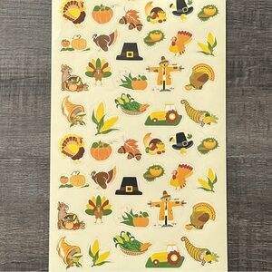 💞 New Thanksgiving Turkey & Harvest Scrapbook Craft Stickers